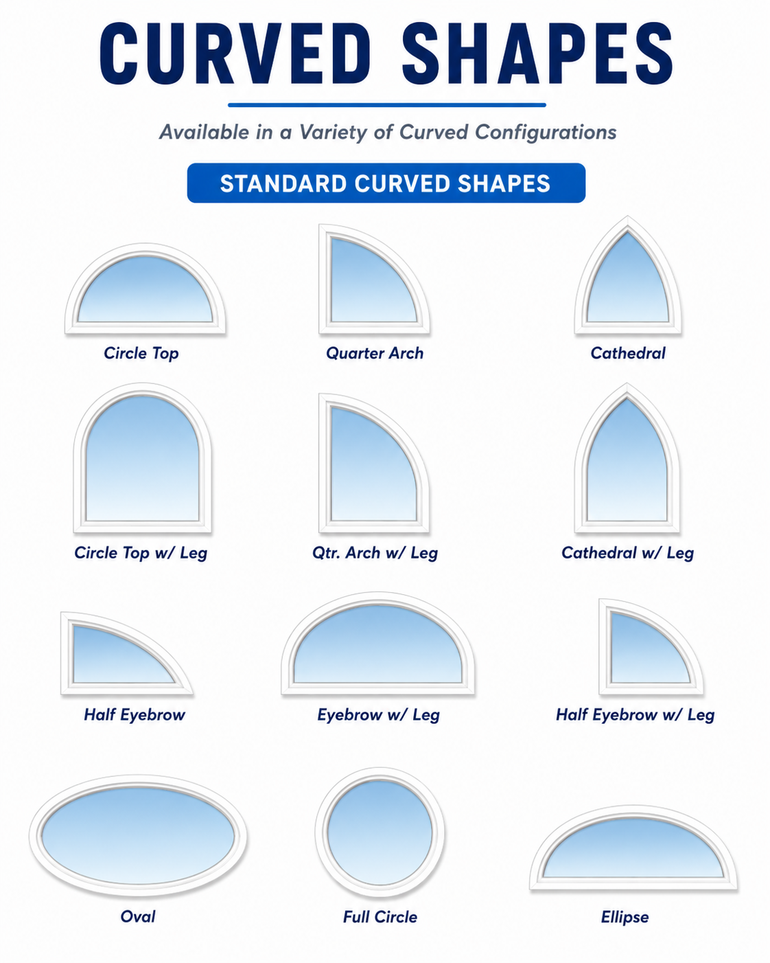 Curved window shapes